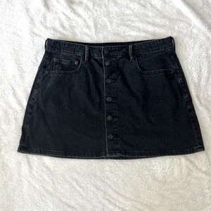 American Eagle Black Denim Mini Skirt